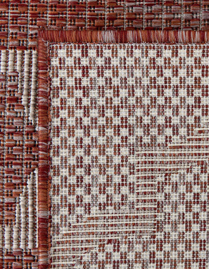 Unique Loom Outdoor Trellis Collection Area Rug - Trellis (Square 13' 0" x 13' 0", Rust Red/ Ivory)