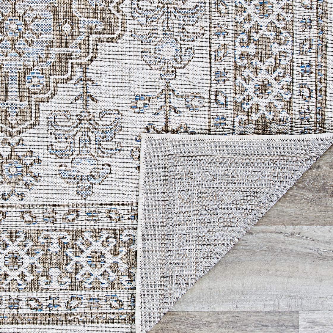 Couristan Charm Woodburn Indoor/Outdoor Area Rug, Ivory-Sand, 2'2" x 4'3"