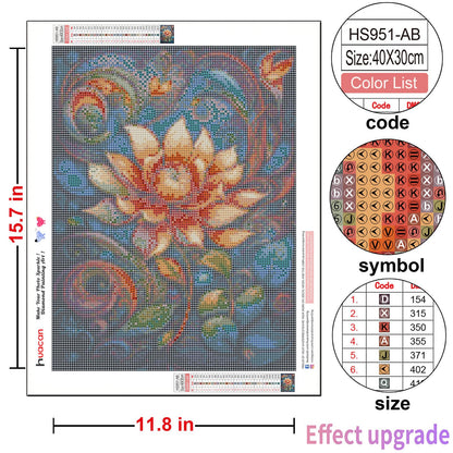 Huacan Diamond Art Kits for Adults Flower AB Drills Diamonds Painting Kit DIY Full Round Drill Paintings for Home Wall Decor Picture Size 12 * 12 Inch (Flower 5)