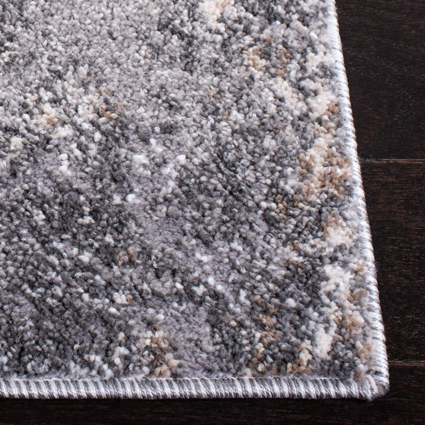 SAFAVIEH Aston Collection Area Rug - 9' x 12', Light Grey & Grey, Modern Abstract Design, Non-Shedding & Easy Care, Ideal for High Traffic Areas in Living Room, Bedroom (ASN715F)
