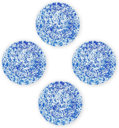 Dinner Plate, 10.25 inch, Blue/White Splatter by Enamelware