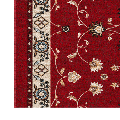Ottomanson Aisle Runner Rug 2'7" x 50' – Soft Non-Slip Rug, Low Pile Carpet for Hallways, Events, Churches & Extra-Long Indoor Spaces, Mahal Red