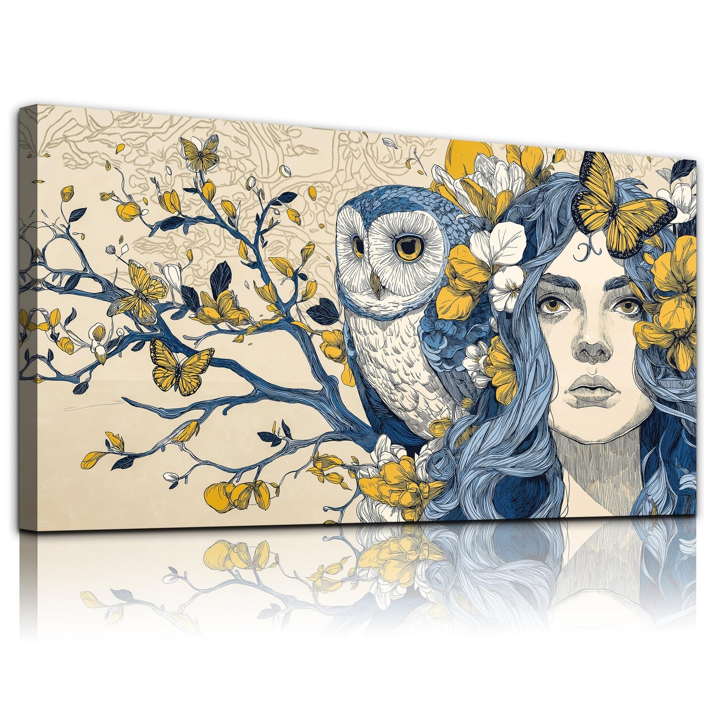 WLWBINTING Eclectic Wall Decor Feminine Wall Art Bedroom Wall Decor For Women Unique Wall Decor Abstract Art Large Boho Wall Art For Living Room Office Woman Picture Paintings Pop Art Home Decor