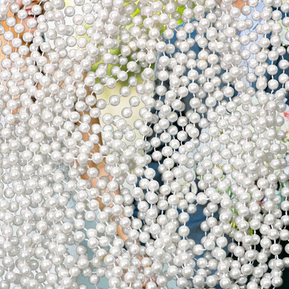 "Skeleteen Faux White Pearl Necklaces - 12 Pack Pearl Beaded Necklace Party Favors"