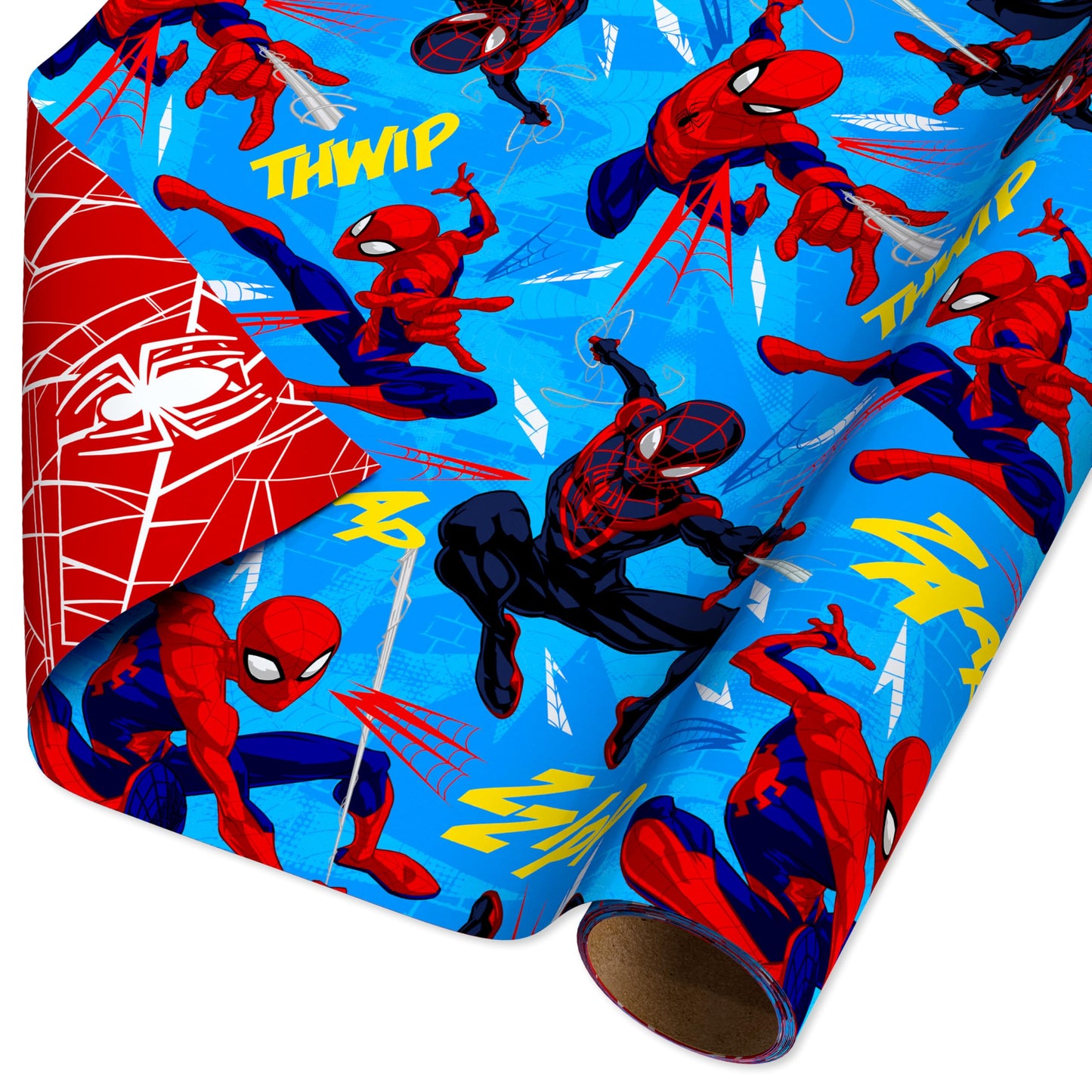 American Greetings 40 sq. ft. Reversible Spiderman Wrapping Paper for All Occasions (1 Roll, 30 in. x 192 in.)