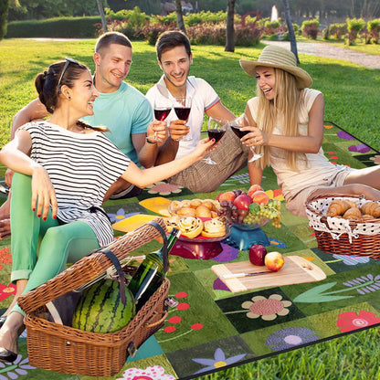 Supfitness Extra Large Picnic Blankets Waterproof Foldable (60 "x 80") Beach Blanket Waterproof Sandproof,3-Layer Thicking Mat Outdoor Packable Camping Blanket