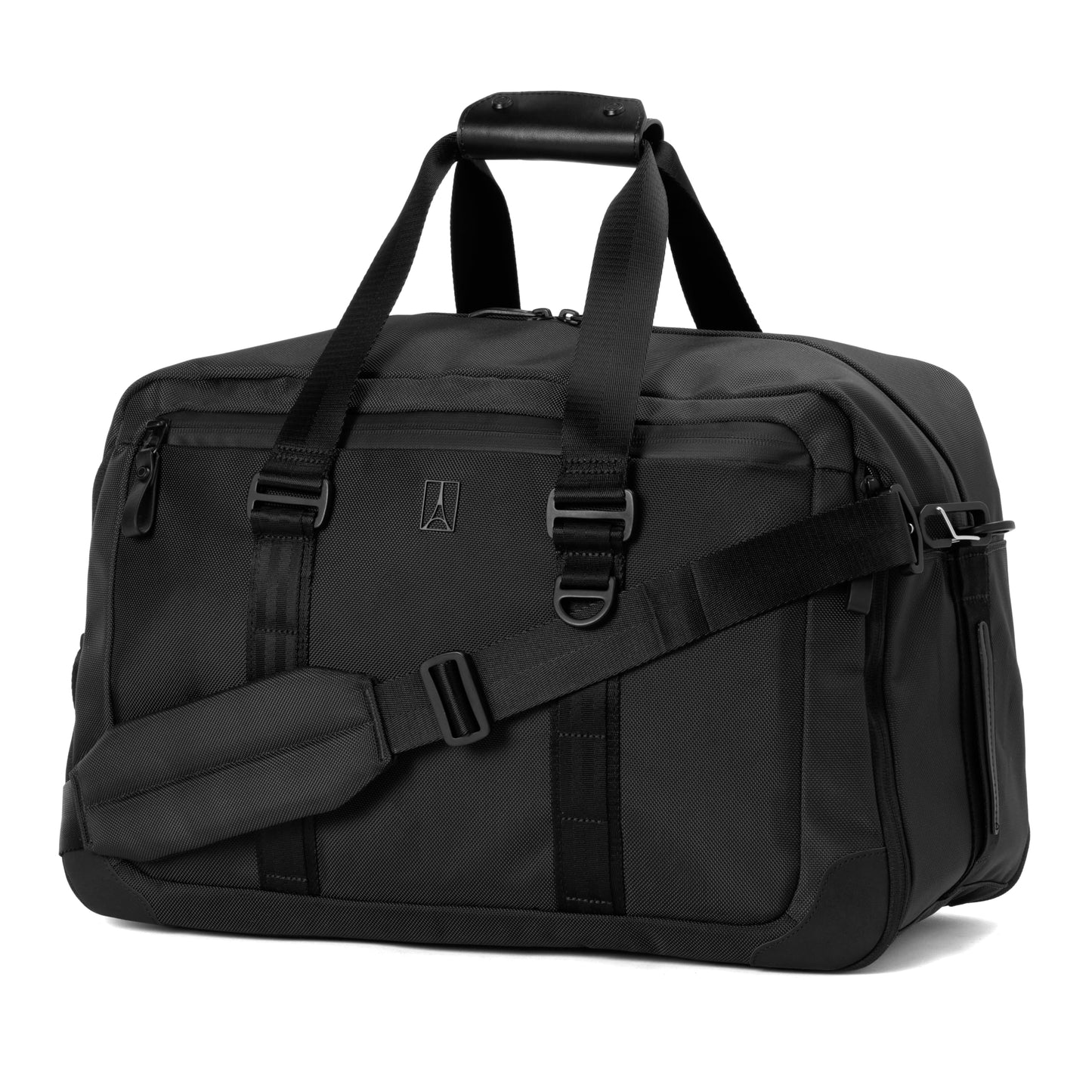 Travelpro Altitude Double Expansion Travel Duffel Bag, 40-48L, Weekender, Overnight, Water Resistant, Men and Women, Jet Black