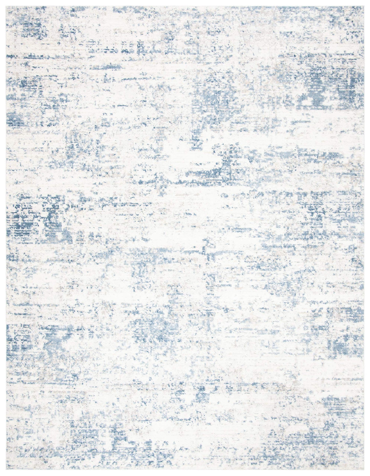 SAFAVIEH Amelia Collection Area Rug - 10' x 14', Ivory & Blue, Modern Abstract Design, Non-Shedding & Easy Care, Ideal for High Traffic Areas in Living Room, Bedroom (ALA700A)