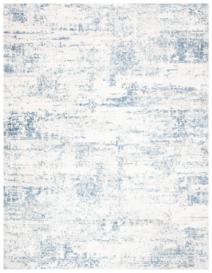 SAFAVIEH Amelia Collection Area Rug - 10' x 14', Ivory & Blue, Modern Abstract Design, Non-Shedding & Easy Care, Ideal for High Traffic Areas in Living Room, Bedroom (ALA700A)