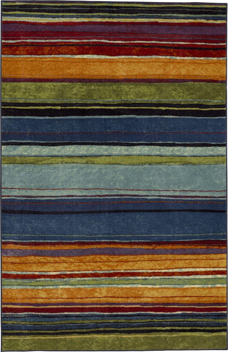 Mohawk Home Rainbow Stripe 4' x 6' Area Rug - Multicolor - Perfect for Living Room, Dining Room, Office