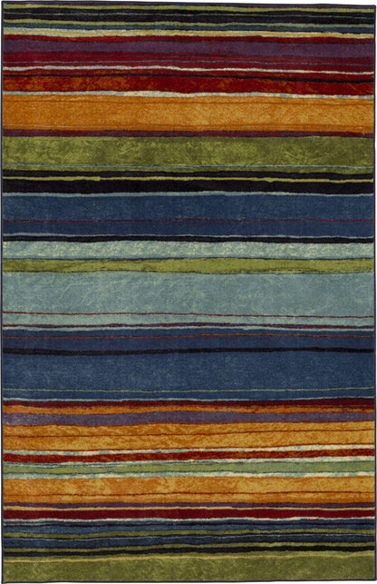 Mohawk Home Rainbow Stripe 4' x 6' Area Rug - Multicolor - Perfect for Living Room, Dining Room, Office