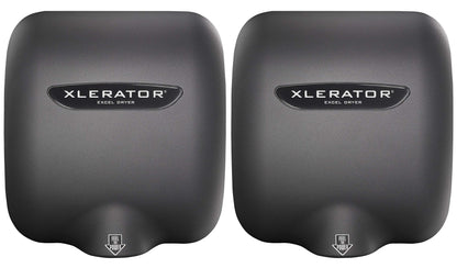 XLERATOR Hand Dryer, Excel Dryer XL-GR-1.1N Hand Dryer, Automatic, Surface-Mounted, Cast Cover, Textured Graphite Paint, 110-120V with Noise Reduction Nozzle