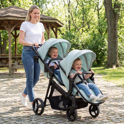 Double Stroller for Twins Infants and Toddlers, Foldable Tandem, Convertible Twin to Single Stroller, Compact Light Weight， Ages 0-3 Years (B0G4LS2W5D)