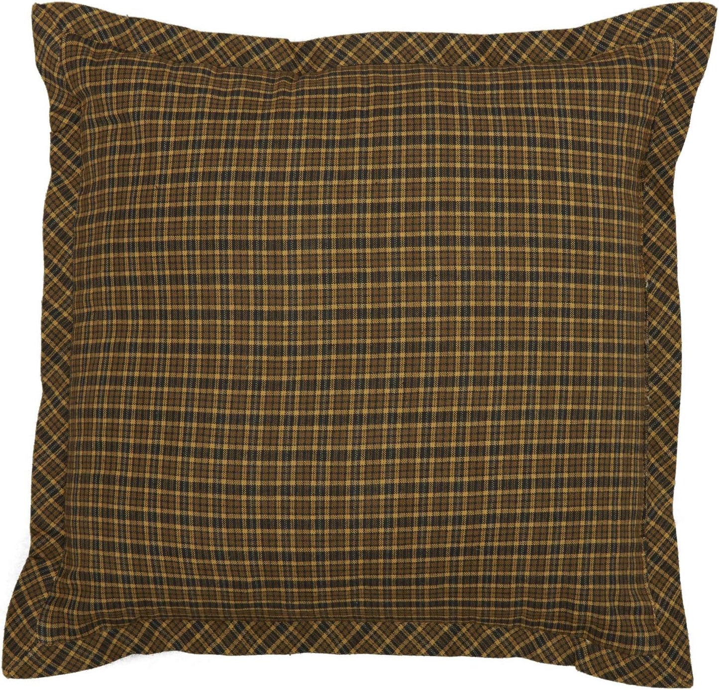 Tea Cabin Rustic 12"x12" Patchwork Pillow - Green Thanksgiving Cotton Square Bedroom Decor