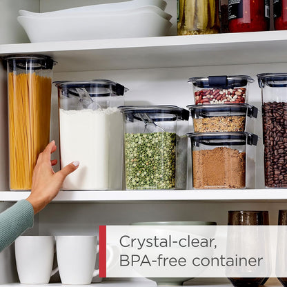 Rubbermaid Brilliance Pantry Storage Containers - 10 Piece Set | Clear & Airtight Design