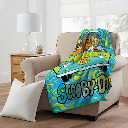 Northwest Scooby Doo Micro Raschel Throw Blanket, 46" x 60", Groovy Baby