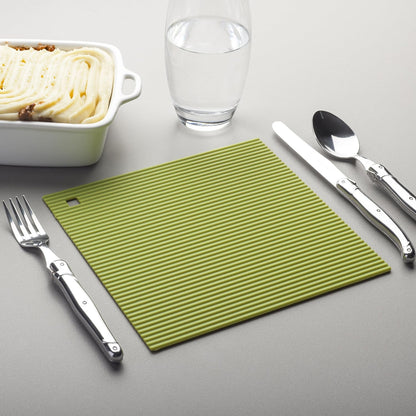 Zeal Silicone Heat Resistant Non-Slip Trivet, Size 5-22 Centimeters, Lime Green