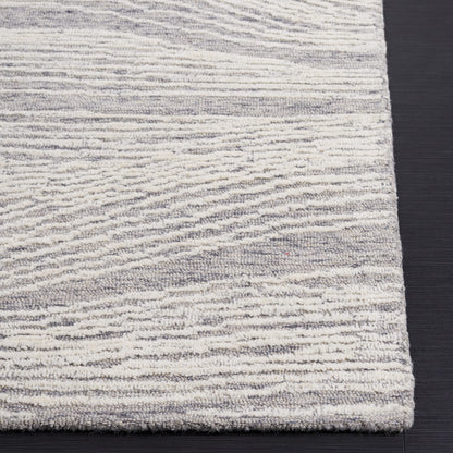 SAFAVIEH Area Rug 8x10 - Metro Collection - Large - Grey & Ivory, Handmade Wool, Modern Design, Ideal for Living Room, Bedroom, Office, Dining Space (MET995F)
