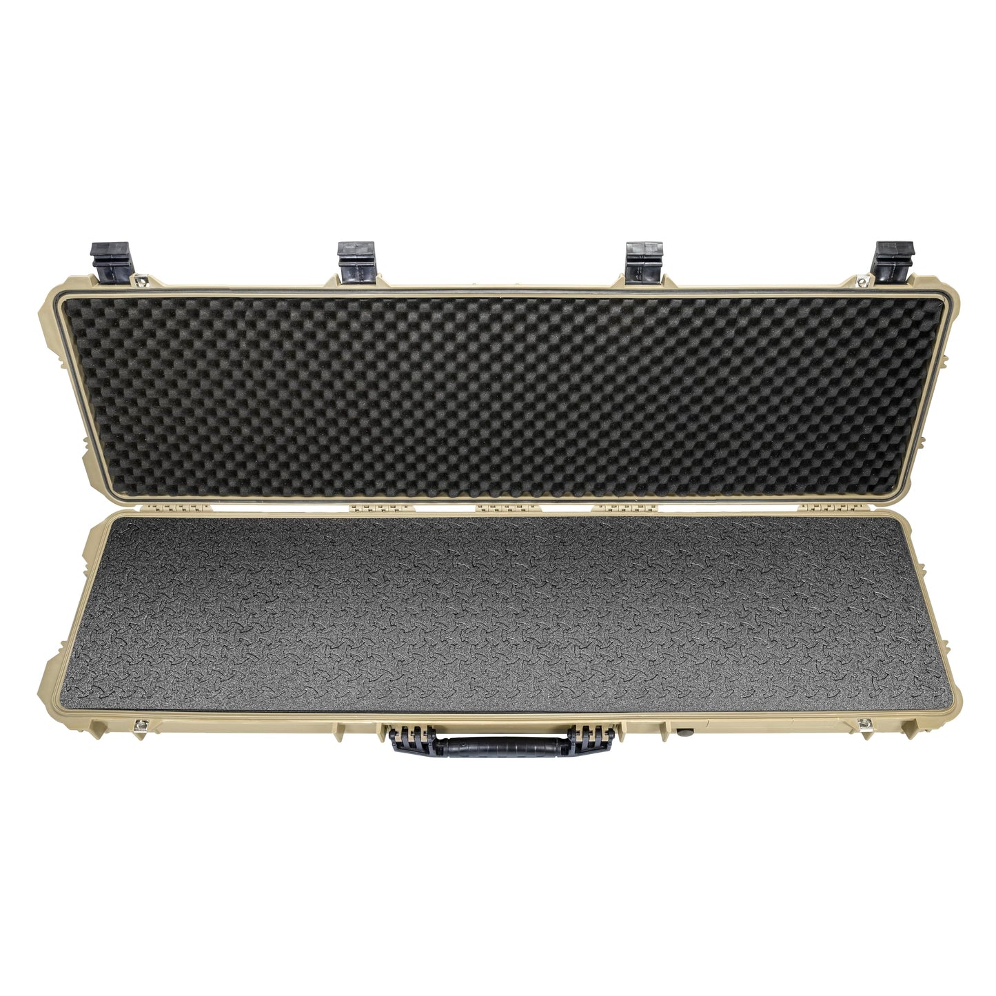 Eylar 44” Hard Rifle Case Equipped With Ragar Reconfigurable & Reusable XP Crosslinked Foam Insert, Waterproof, Shockproof Meets TSA Requirements (Tan)