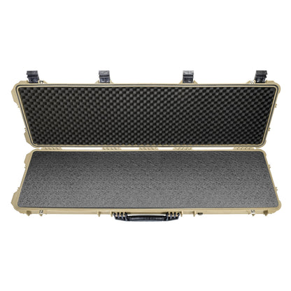 Eylar 44” Hard Rifle Case Equipped With Ragar Reconfigurable & Reusable XP Crosslinked Foam Insert, Waterproof, Shockproof Meets TSA Requirements (Tan)