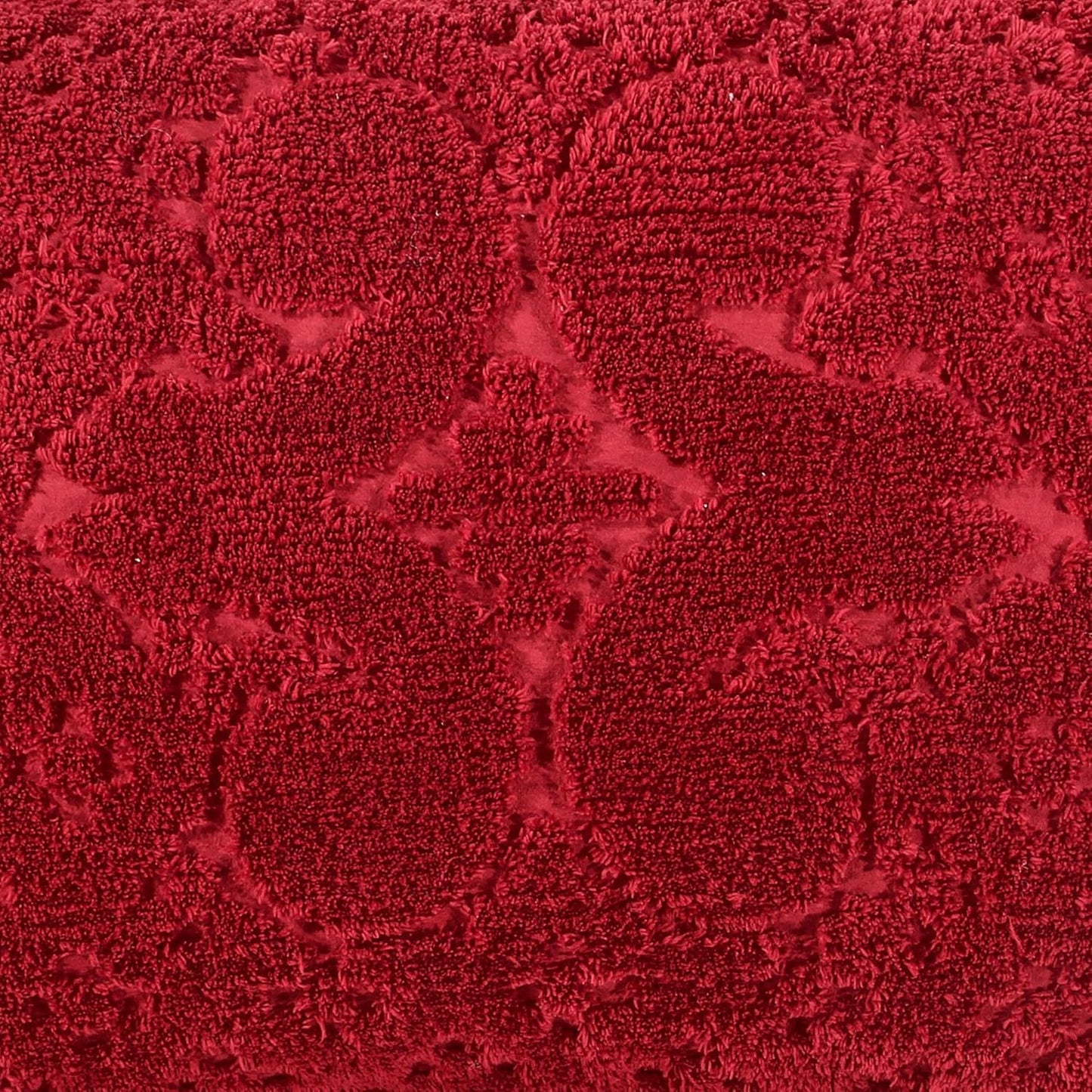 Better Trends Burgundy Euro Sham, 100% Cotton Chenille Bedspread Sham, Soft Tufted Tumble Dry (26x26)