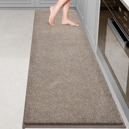 DOMUSTEX Washable Kitchen Rug 24" x 82" / 60cm x 210cm, Non Slip Kitchen Mat for Floor, Absorbent Indoor Entryway Runner Rug for Hallway, Laundry, Bathroom, Bedroom (Roll Packing)