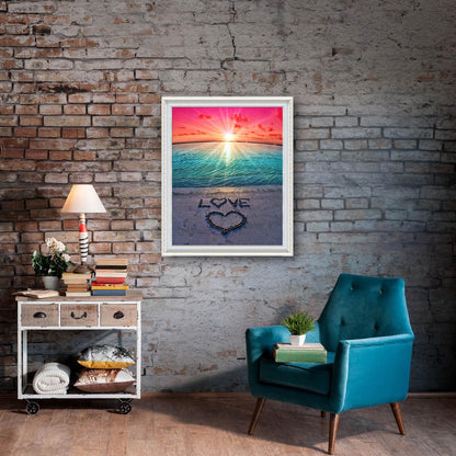 JOYSTRY Diamond Art Dots Painting Kits for Adults, DIY Sunrise Paint with Diamonds Full Drill Round Gem Jewel Crystal Paintings Kit for Home Wall Decoration (Sunrise 16x12in)