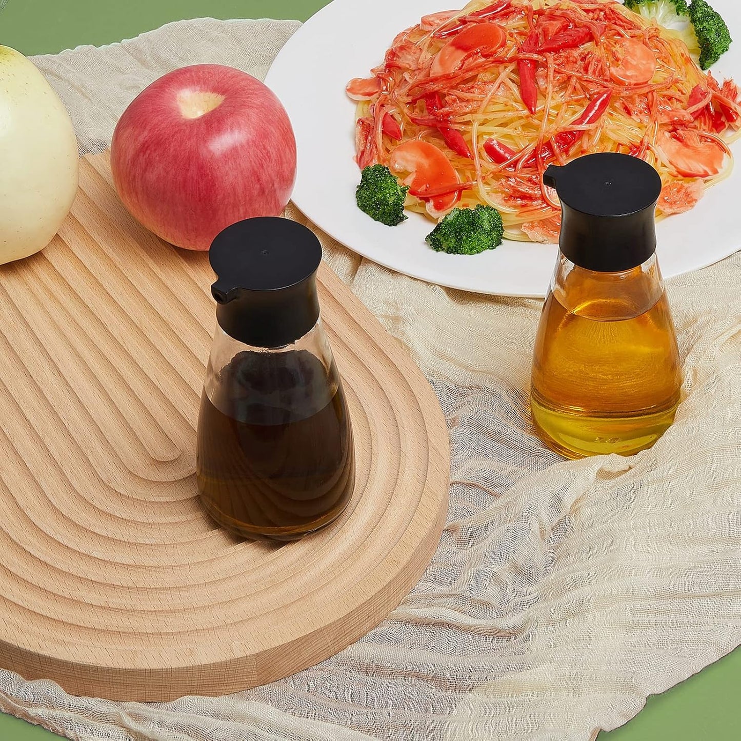18 Set Tanlade Pcs Soy Sauce Dispenser Leakproof Cruet Dispenser Small Sauce Bottles Glass Soy Container Oil Dispensing