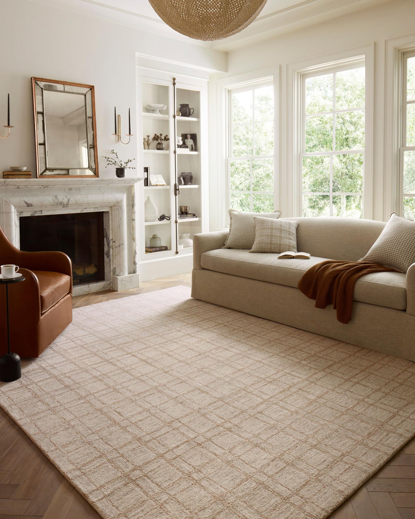 Loloi Chris Loves Julia Polly Collection POL-10 Khaki/Sand 8'-6" x 11'-6" Area Rug