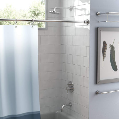 Gatco 829C Modern Minimalist Straight Shower Rod Set, 60 Inch, Chrome