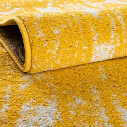 Unique Loom Lennon Collection Area Rug - Zal (9' 10" x 13' 1" Rectangle, Yellow/ Ivory)