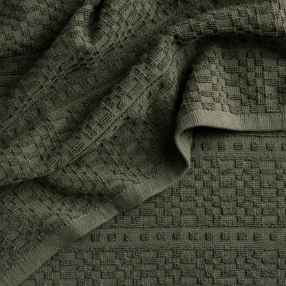 KitchenAid® Evergreen Design Series Heavyweight Textured Oversized Kitchen Towels 3-Pack Set, Absorbent 100% Cotton, Dual-Purpose, Deep Forest Green, 18"x28"