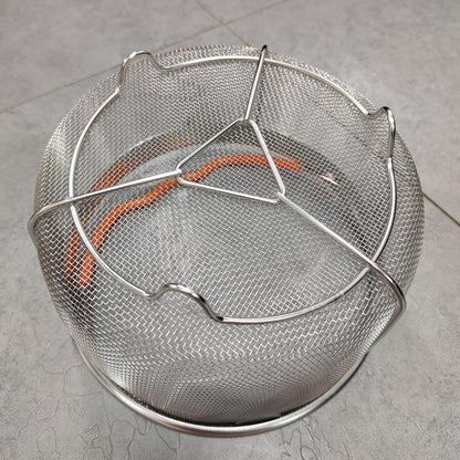 ICEICE Steamer Basket for Instant Pot Accessories 6 & 8 Qt - Stainless Steel Mesh Strainer Insert - Vegetable Steamer for Cooking Broccoli, Eggs, Pasta - Fits All Pressure Cooker Pots - Silver