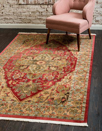 Unique Loom Sahand Collection Area Rug - Arsaces (10' 6" x 16' 5" Rectangle, Red/ Brown)