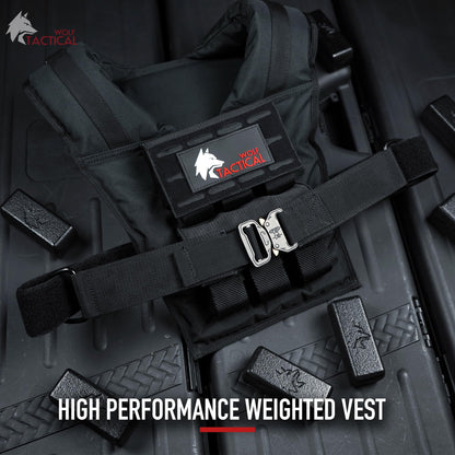 Wolf Tactical Men’s Weighted Vest - 35 lb Strength Training Weight Vest for Workouts