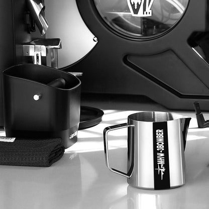 MHW-3BOMBER Espresso Steaming Pitcher Milk Frothing Pitcher Stainless Steel Milk Coffee Cappuccino Latte Art Barista Cup 16.9oz/500ml (Glossy), P5002S