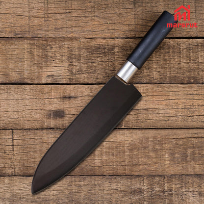 Knife Guard for 210mm/8 Inch Gyuto & Chef's Knife, Magnetic Wood Saya Sheath, Japanese Blade Case Protector Cover, Wear Resistant Classical Cutter Bag Sleeve for Kitchen, Camping Outdoor, Culinary