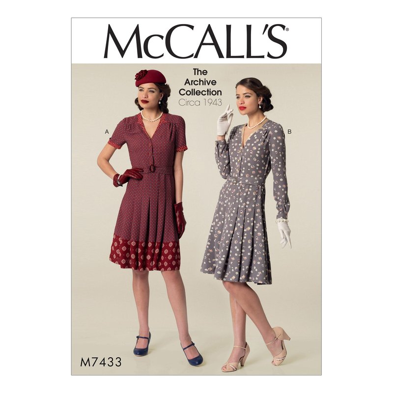 McCall's Patterns Misses' Inverted Notch-Collar Shirtdresses and Belt