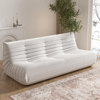 YVDNHP Big Bean Bag Chairs for Adults, 3 Seater Large Bean Bag Chair Sofa, Fireside Chair Lazy Sofa Chair with High Density Comfortable Foam, Modern Bean Bag for Living Room, Bedroom, Office (Beige)