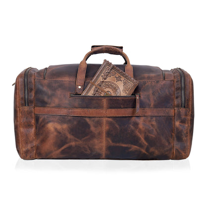 32" Vintage Duffel Classic Style with Modern Outlook Retro Thick Full Grain Cowhide Handmade Airplane Under seat Carry On Bags Leather Gym Overnight Luggage Bag