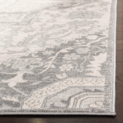 SAFAVIEH Brentwood Collection 10' x 13' Grey / Cream BNT816B Oriental Medallion Non-Shedding Living Room Bedroom Dining Home Office Area Rug