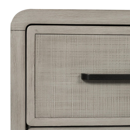 Furniture of America Austin Modern Solid Wood 24-inch 2-Drawer Nightstand with USB Ports, Cedar Bottom Drawer, No Assembly Required for Bedroom, Guest Room, Natural Oak