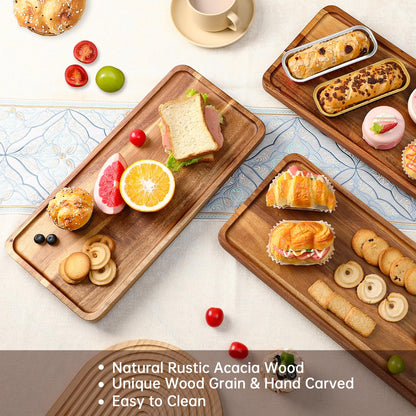 3 Tiered Serving Tray 17 Inch Wooden Cupcake Stand Foldable Dessert Table Display Set Decor Charcuterie Boards Rustic Wood Platters Trays for Party Food Display