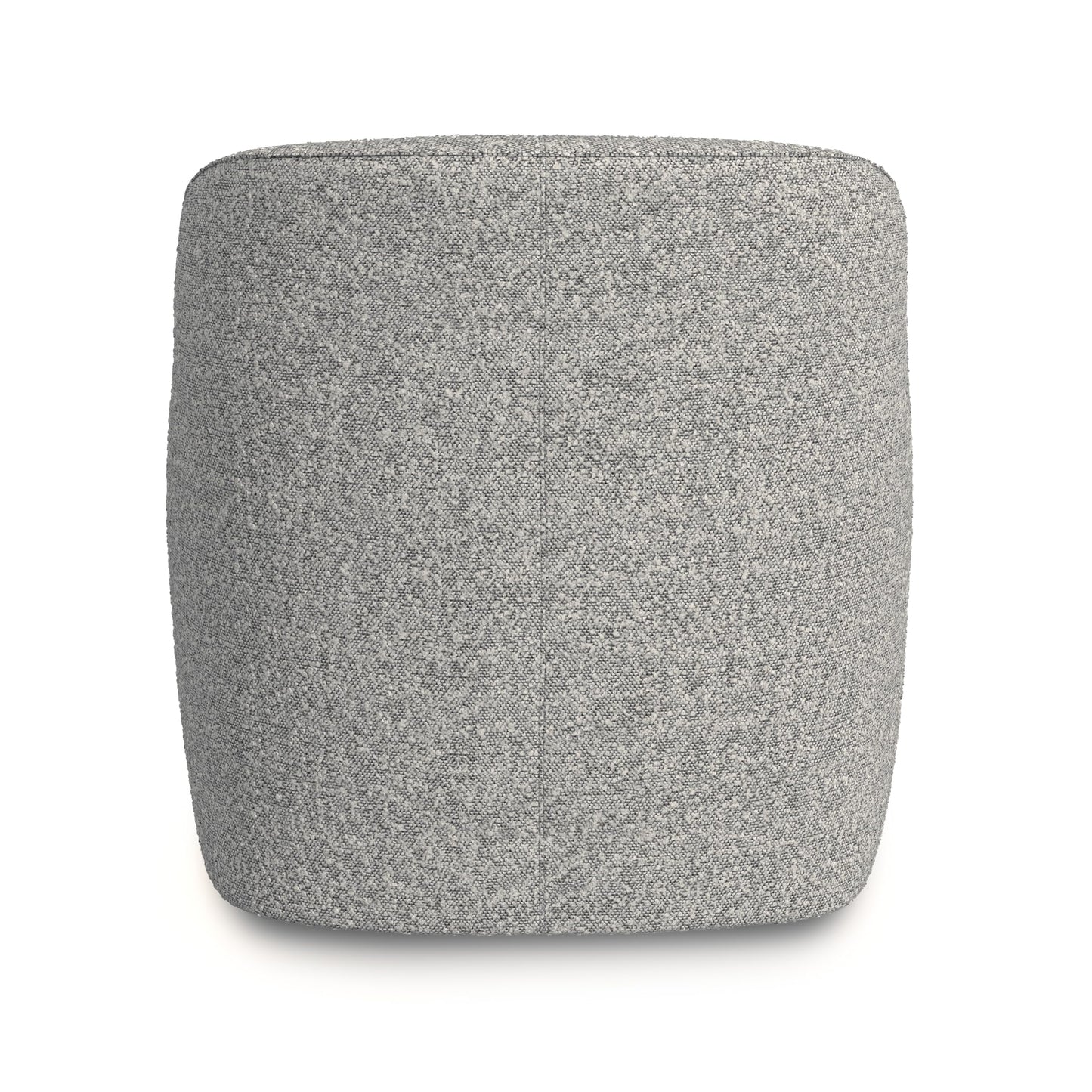 Homepop Home Décor Upholstered 360° Barrel Back Swivel Chair | Accent Chairs for Living Room & Bedroom | Decorative Home Furniture, White Boucle with Gray Yarn