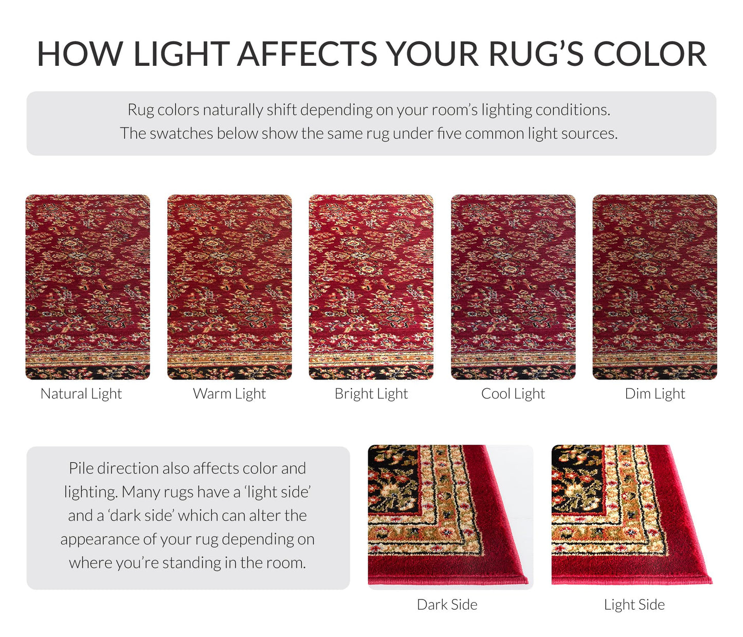 SAFAVIEH Area Rug 8x11 - Lyndhurst Collection - Large - Red & Black, Traditional Oriental Design, Non-Shedding & Easy to Clean, Ideal for Living Room, Bedroom, Dining Space (LNH331B)