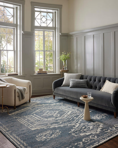 Loloi Magnolia Home by Joanna Gaines Gigi Collection GIG-03 Denim/Ivory 7'-10" x 10' Area Rug