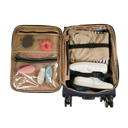 Kenneth Cole REACTION Chelsea Chevron Quilted Luggage, Navy, 3-Piece Set (20"/24"/28")