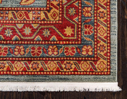 Unique Loom Sahand Collection Area Rug - Shapur (10' x 13' 1" Rectangle, Light Blue/ Light Brown)