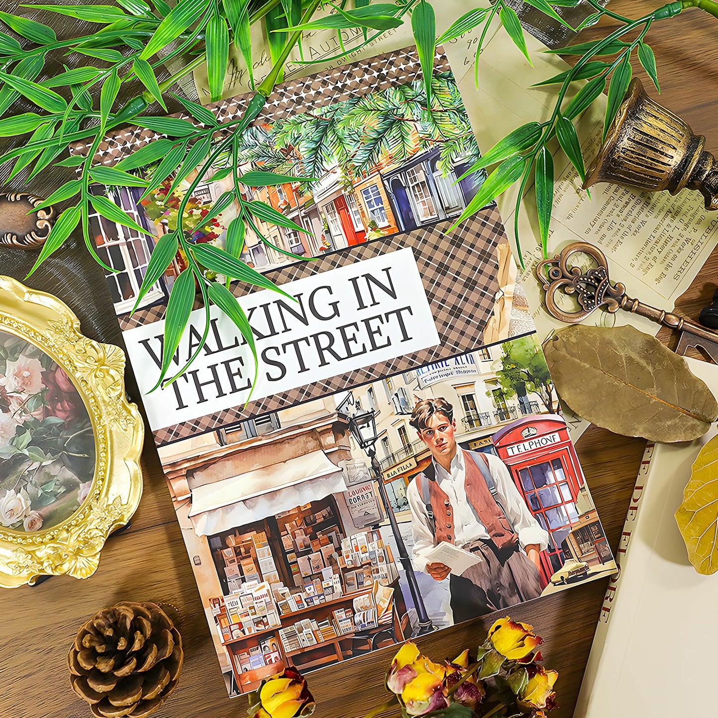 Snycler streetscape Theme Sticker Scrapbooking Supplies for Junk Journal, 20 Sheets PET Stickers - Vintage Journaling Stickers, Ephemera Sticker Book Pre Cut, Planner, Junk Journal Supplies