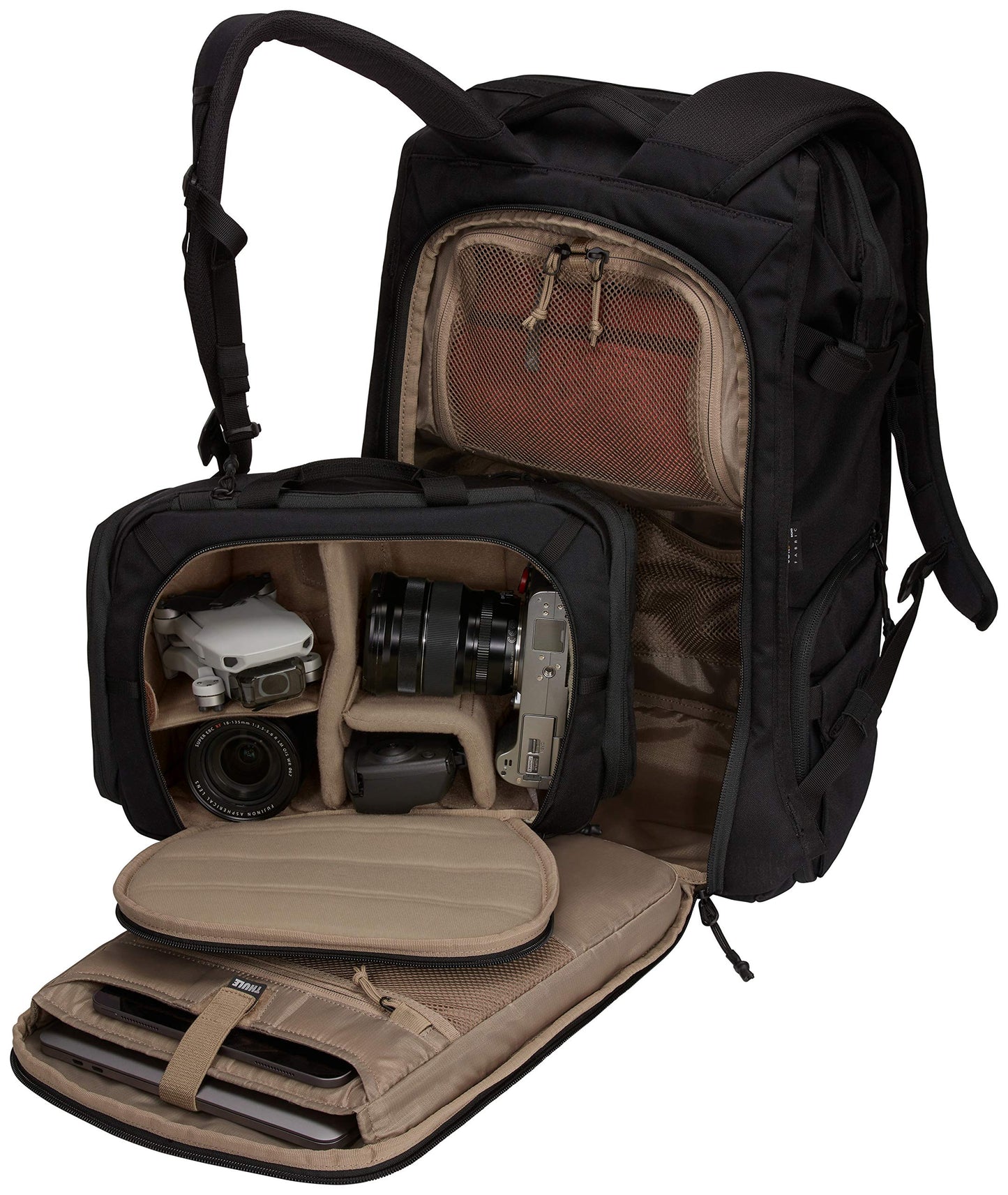 Thule Covert Camera Backpack 24L, Modular Internal Organization, Fits 14" Laptop & 11" Tablet, Includes Padded Shoulder Bag